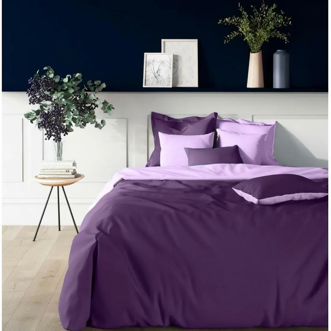 Drap-housse grand bonnet XL Coton TERTIO® - Violet