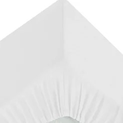 Drap-housse, percale, blanc, 140x190 cm