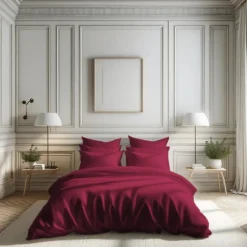 Drap-housse percale coton TERTIO® - bordeaux