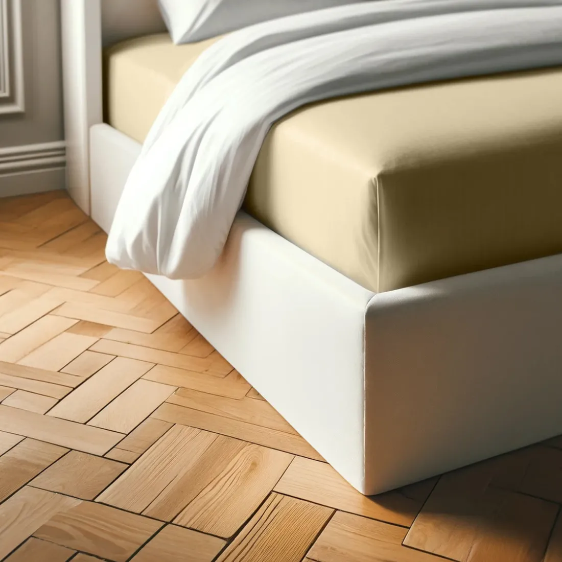 Drap-housse percale coton TERTIO® - beige