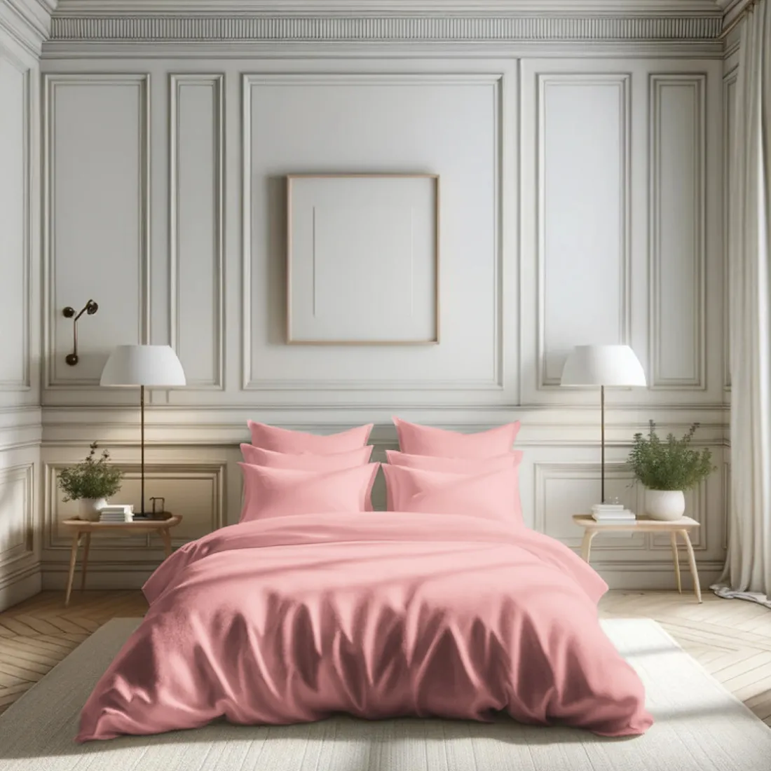 Drap-housse percale coton TERTIO® - rose