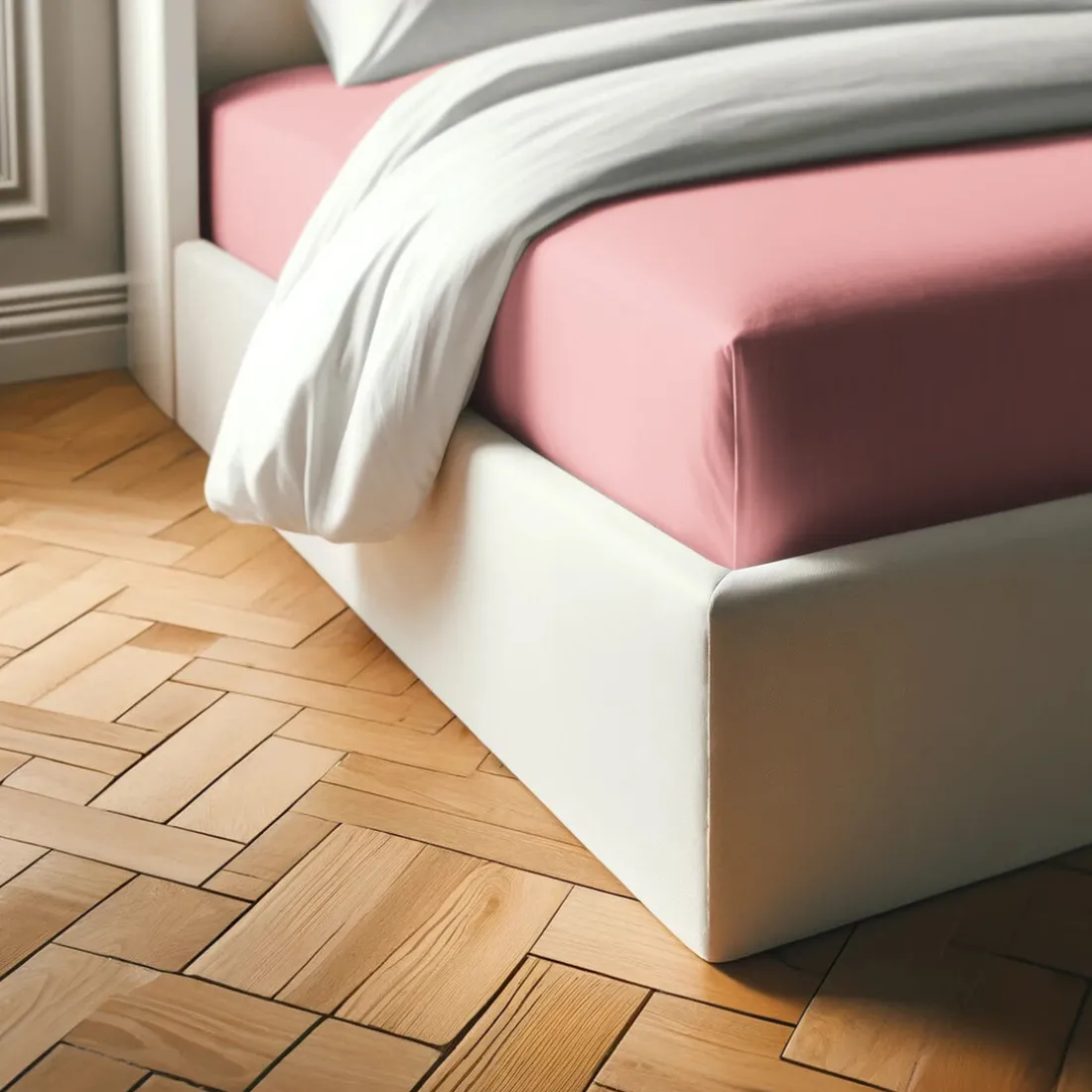 Drap-housse percale coton TERTIO® - rose