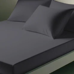 Drap-housse percale coton TERTIO® - anthracite