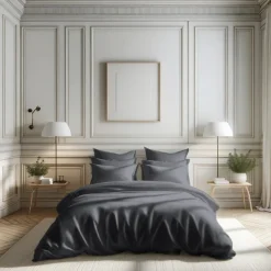 Drap-housse percale coton TERTIO® - anthracite
