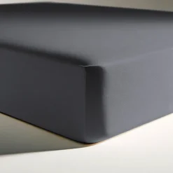 Drap-housse percale coton TERTIO® - anthracite