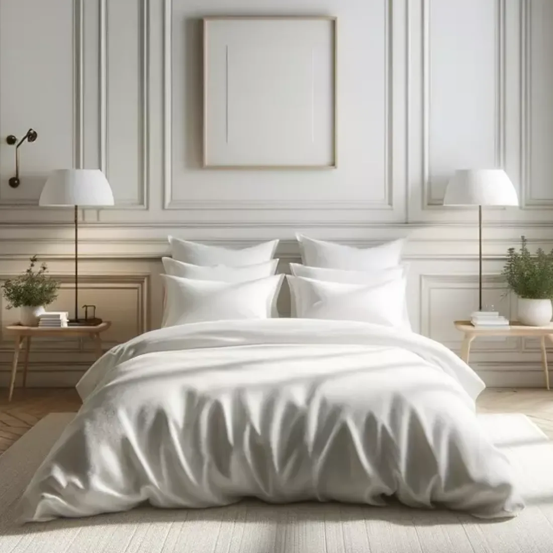 Drap-housse percale de coton TERTIO® - Blanc