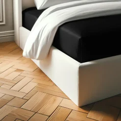 Drap-housse percale de coton TERTIO® - Noir