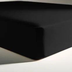 Drap-housse percale de coton TERTIO® - Noir