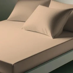 Drap-housse Percale De Coton TERTIO® - beige rosé