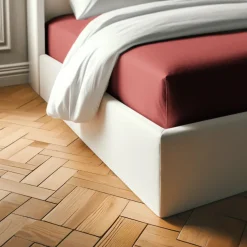 Drap-housse polycoton TERTIO® - Terracotta