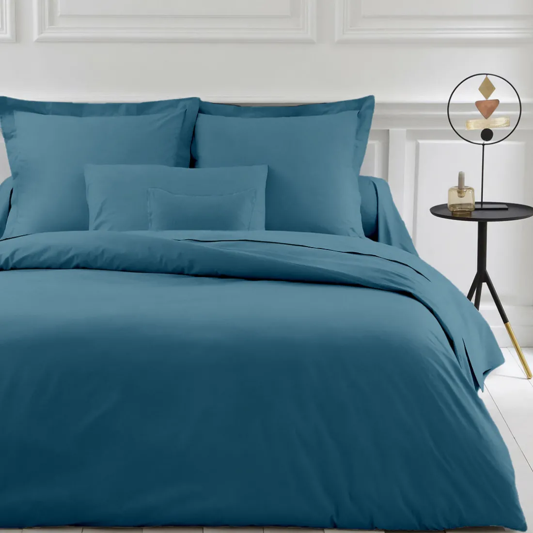 Drap-housse polycoton TERTIO® - Bleu Canard