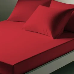 Drap-housse polycoton TERTIO® - Rouge Carmin