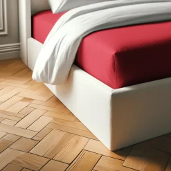 Drap-housse polycoton TERTIO® - Rouge Carmin