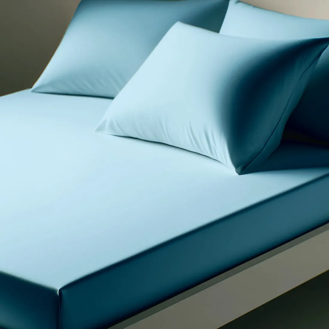 Drap-housse polycoton TERTIO® - Bleu Lagon