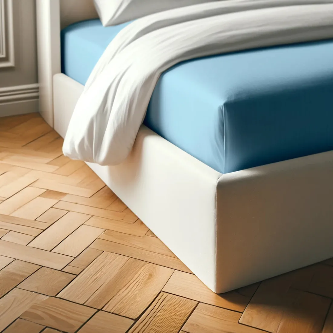 Drap-housse polycoton TERTIO® - Bleu Lagon