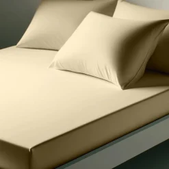Drap-housse polycoton TERTIO® - Beige Ficelle