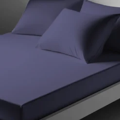 Drap-housse polycoton TERTIO® - Bleu Indigo