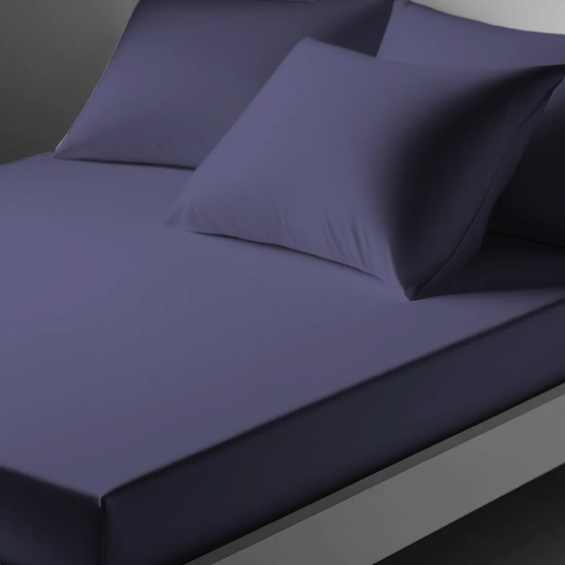 Drap-housse polycoton TERTIO® - Bleu Indigo