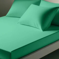 Drap-housse polycoton TERTIO® - Vert Eucalyptus
