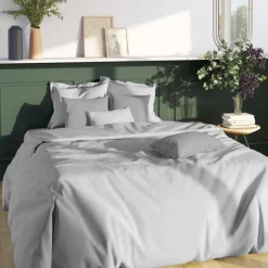 Drap-housse sommier articulé coton TERTIO® - Bleu Glacier