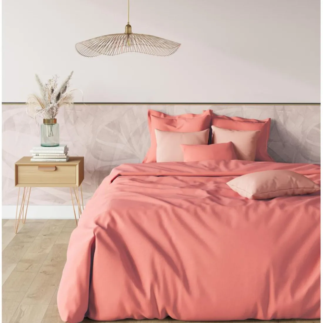 Drap-housse sommier articulé coton TERTIO® - Pêche