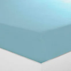 Drap-housse sommier articulé coton TERTIO® - Bleu Lagon