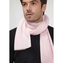 Echarpe etole unisexe en cachemire rose perle