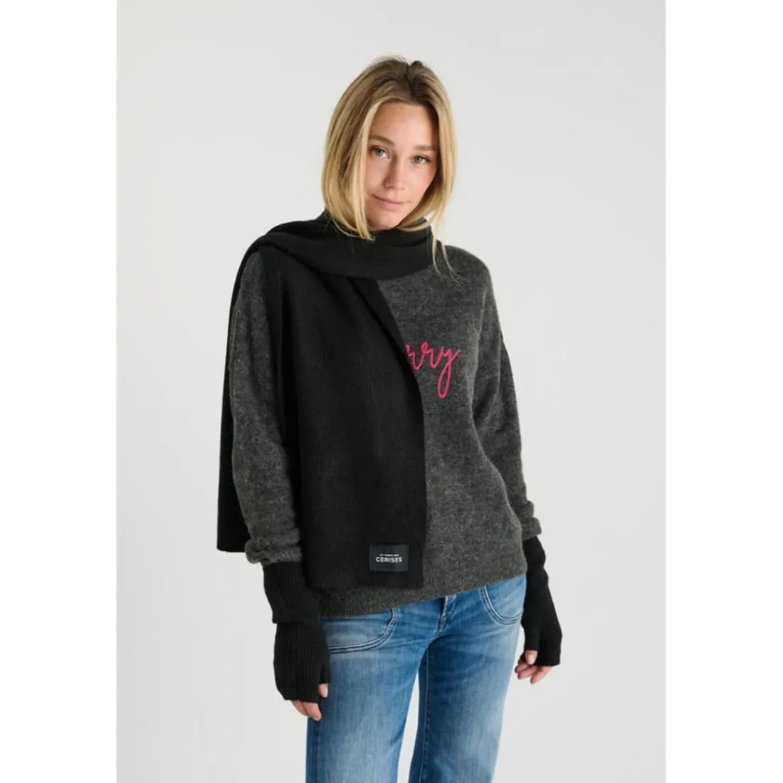 Echarpe NIEVE noir Beth en coton