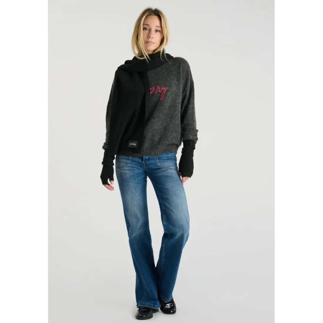 Echarpe NIEVE noir Beth en coton