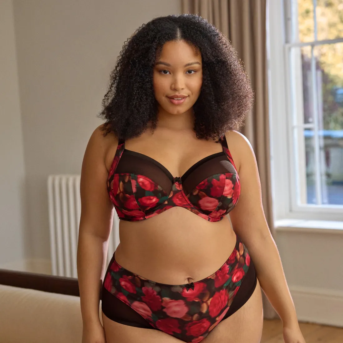Ensemble Bliss Rose Print Noir