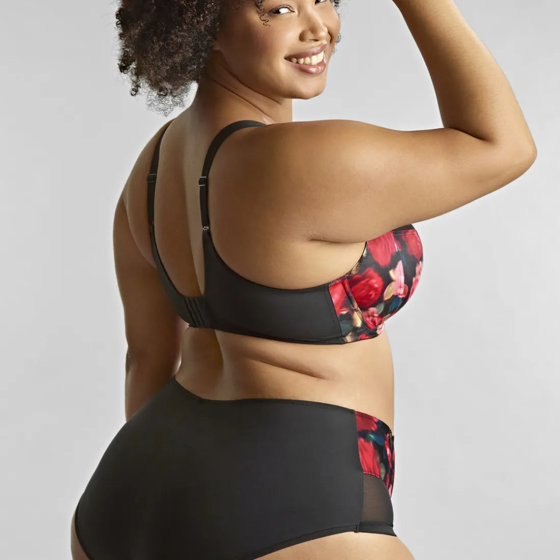 Ensemble Bliss Rose Print Noir