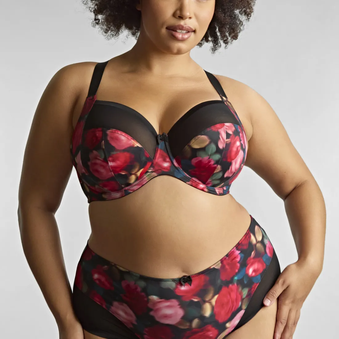Ensemble Bliss Rose Print Noir