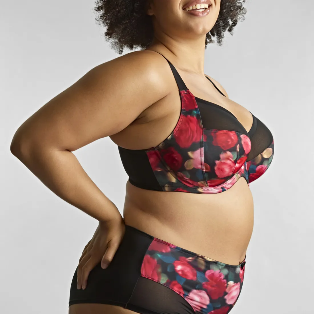 Ensemble Bliss Rose Print Noir