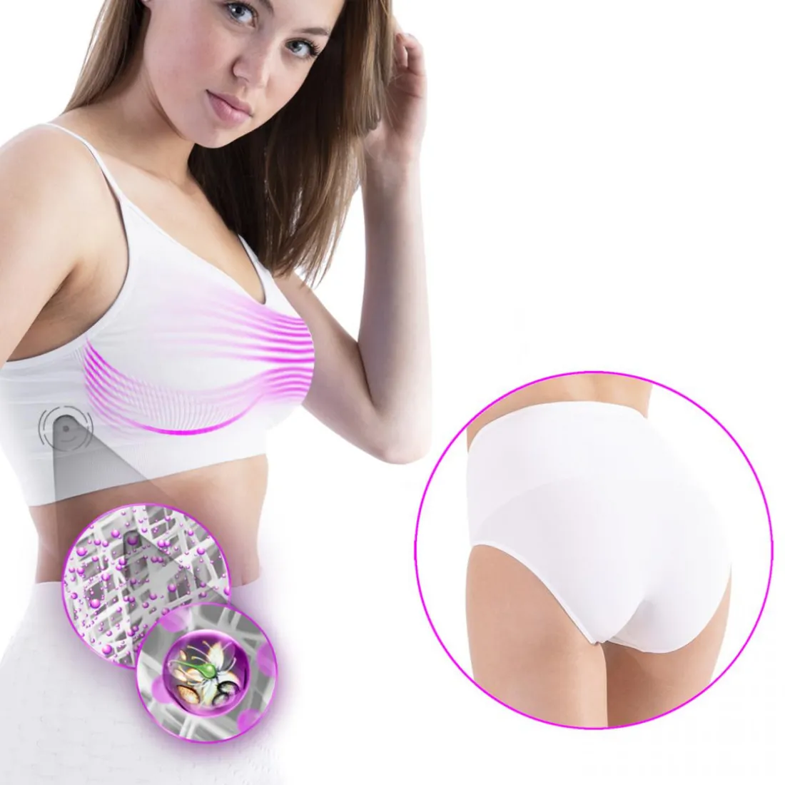 Ensemble Brassière Raffermissante et Culotte Ventre Plat Blanche Lytess