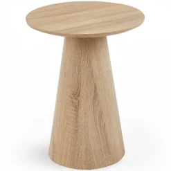 Ensemble de 2 tables basses rondes Callie Chêne clair
