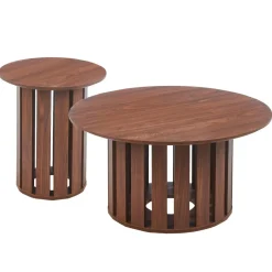 Ensemble de 2 tables basses Annabel Bois Noisette