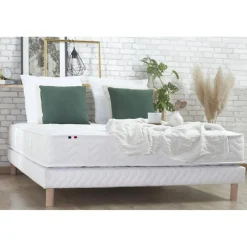 Ensemble Matelas Ressorts 5 Zones STAR et Sommier Blanc