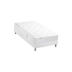 Ensemble Matelas Ressorts 5 Zones STAR et Sommier Blanc
