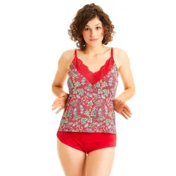 Ensemble pyjama - Caraco et short Pomm Poire Rouge