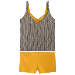 Ensemble pyjama - top et short - Jaune
