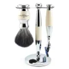 Ensemble Rasage Gillette Fusion Proglide Ivoire - Blaireau + Rasoir + Support 2 en 1