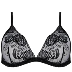 Ensemble soutien-gorge et culotte noire en dentelle