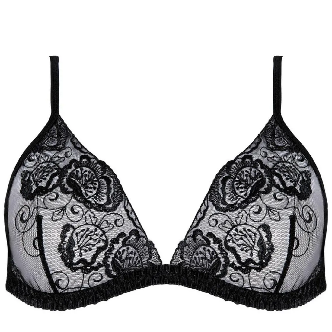 Ensemble soutien-gorge et culotte noire en dentelle