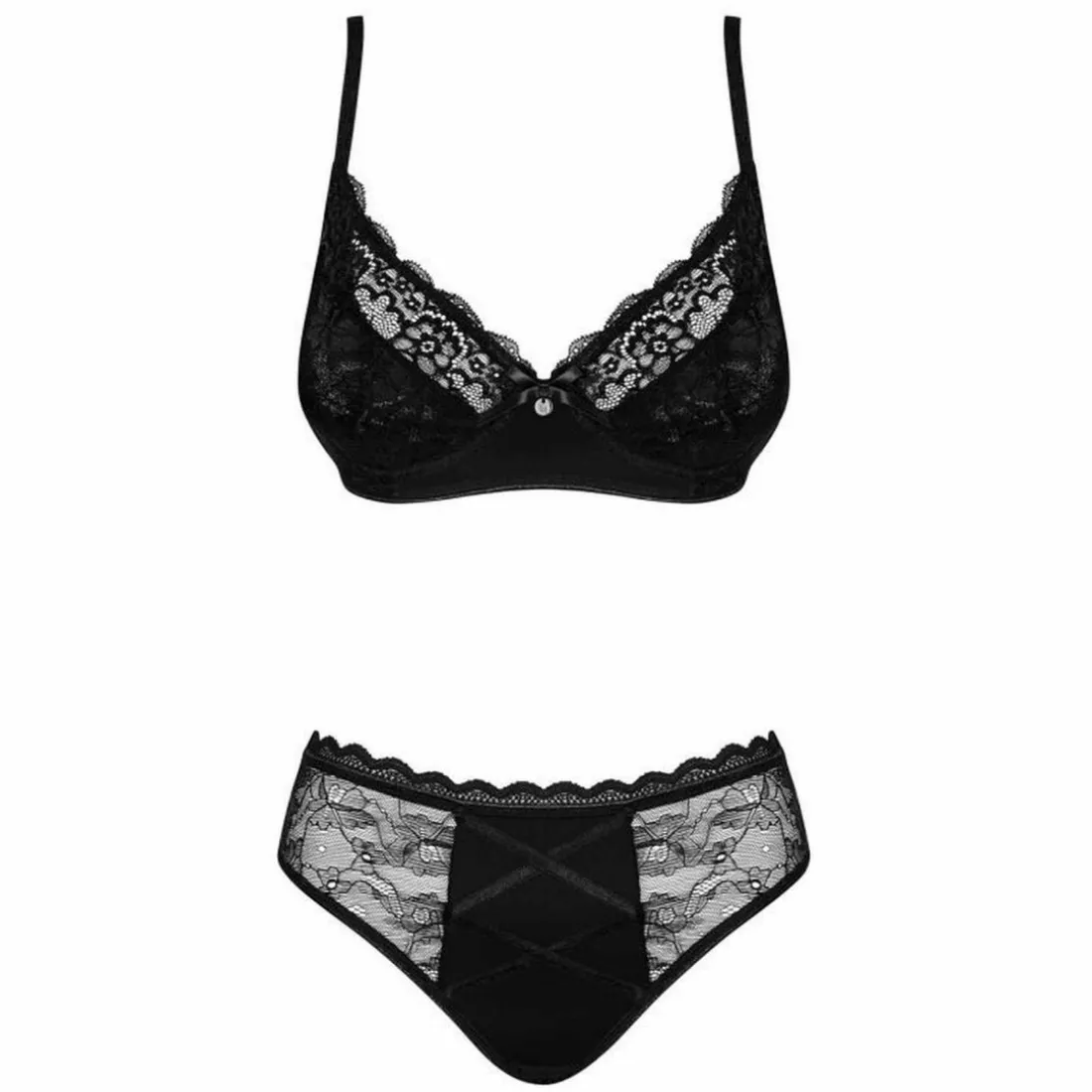 Ensemble Soutien-gorge push-up et Culotte - Noir