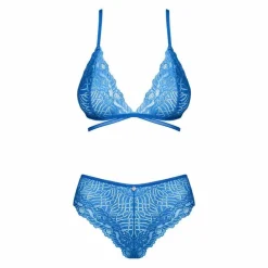 Ensemble Soutien-gorge triangle et Shorty - Bleu