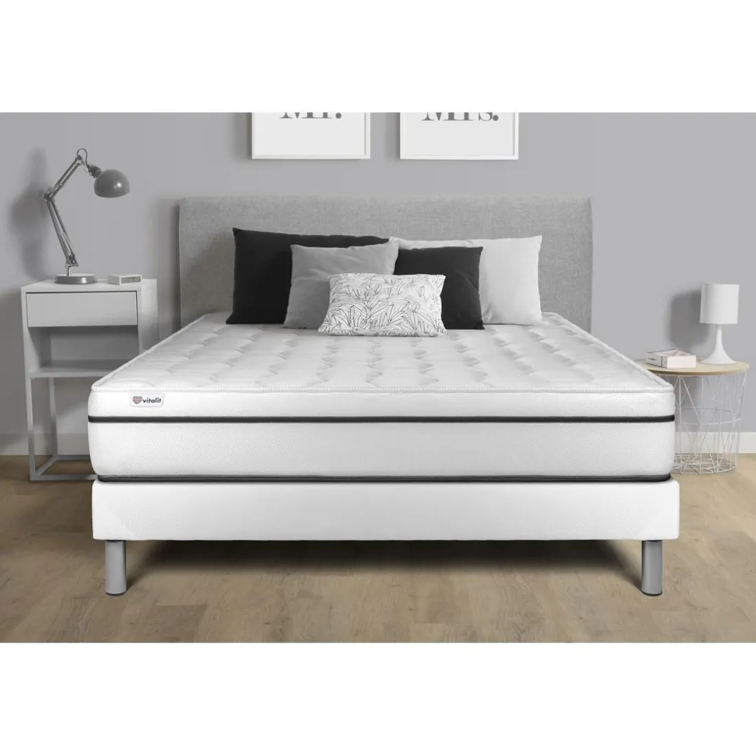Ensemble VITAL SPA sommier Kit blanc