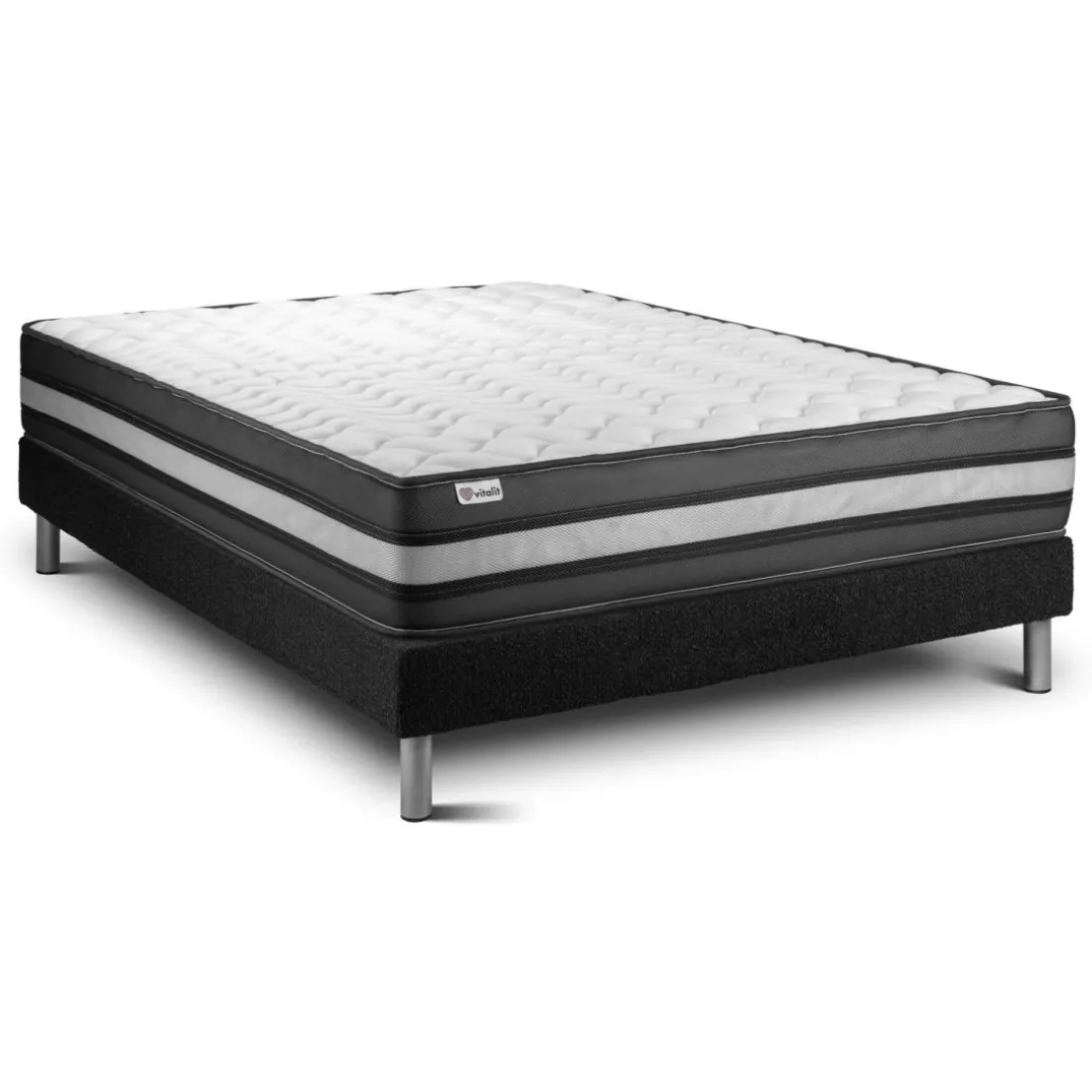 Ensemble VITALPOWER ZEN sommier Kit noir