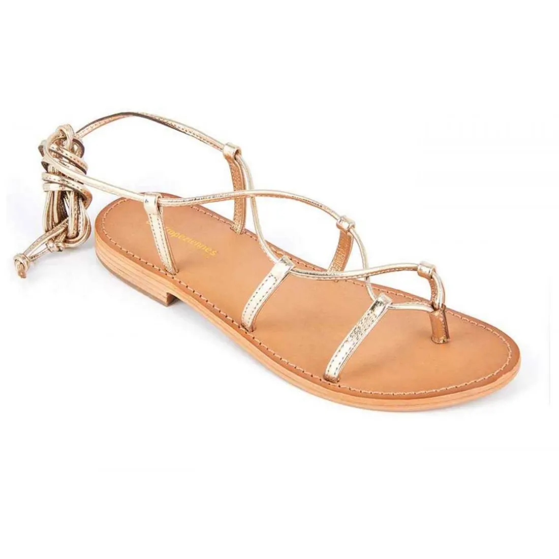 Entre-Doigt femme HELLEN Doré en cuir