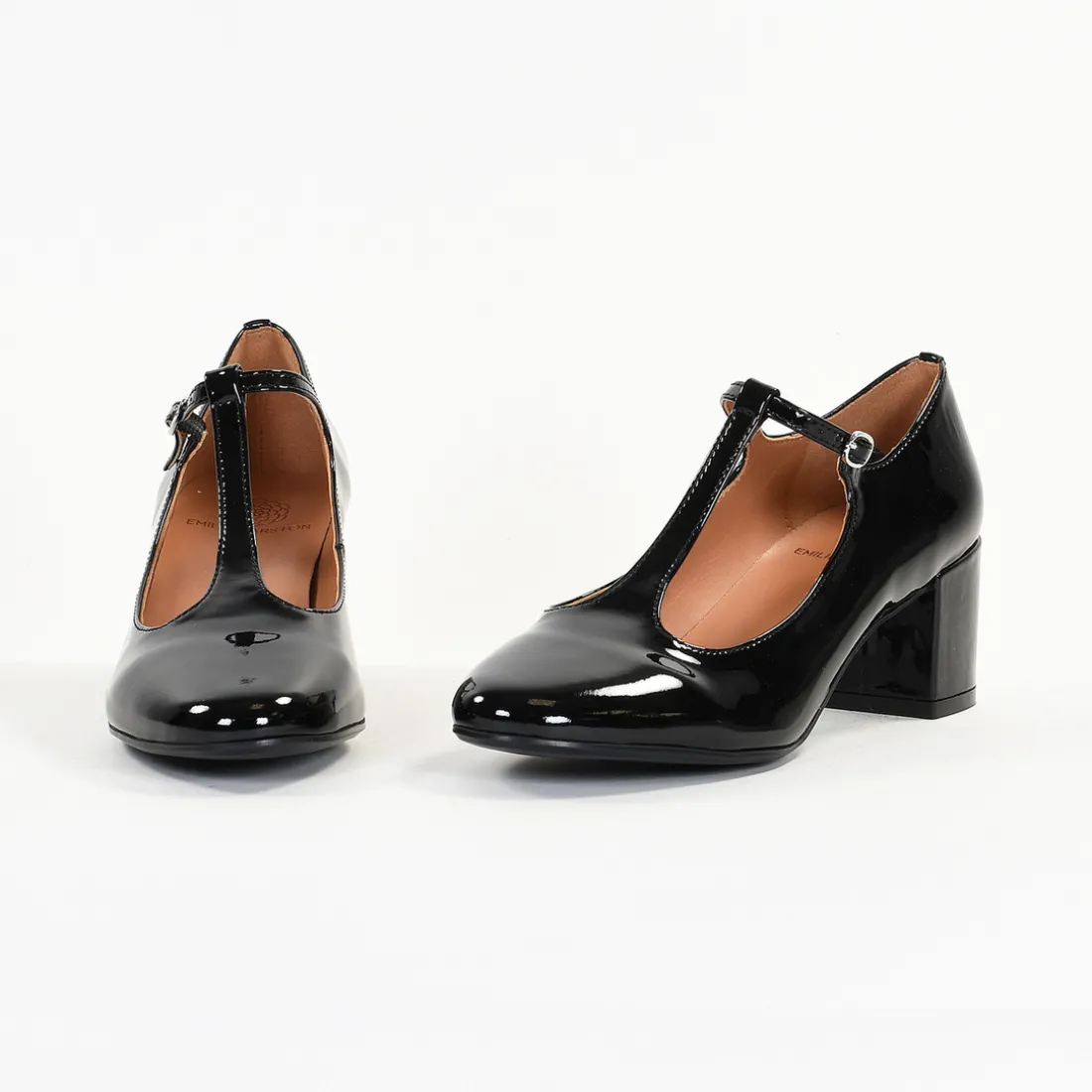 Escarpins femme en Cuir LINARIA Noir Vernis