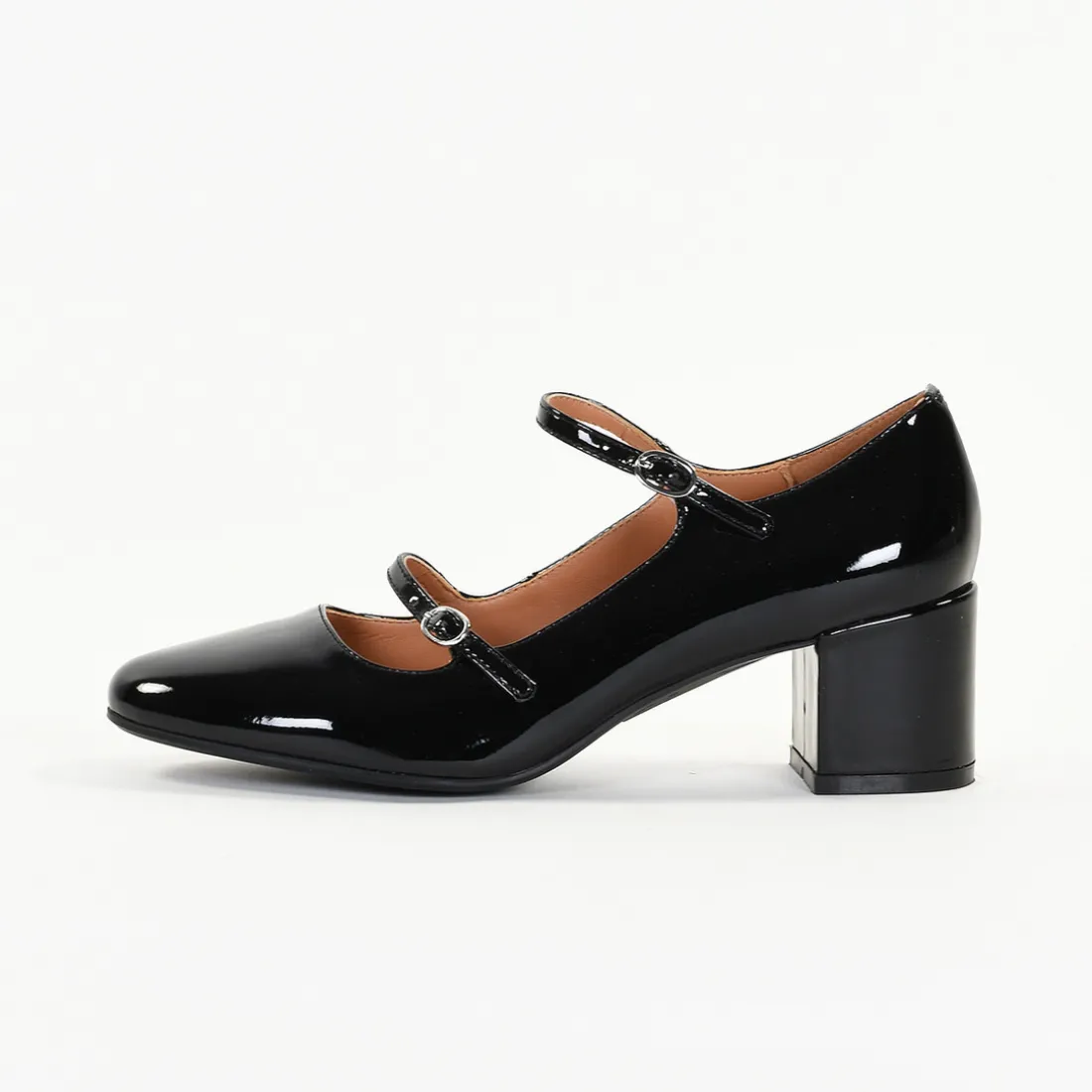 Escarpins femme en Cuir PIVOINE Noir Vernis